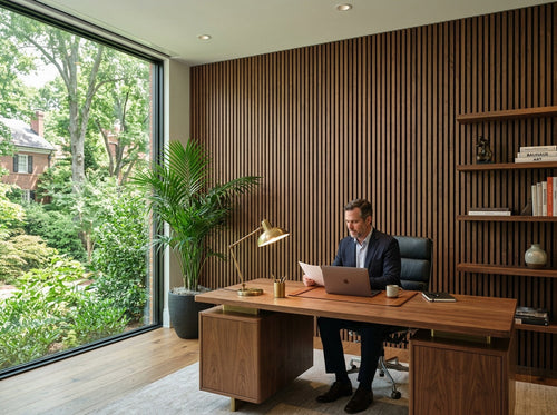 Boreal Signature Walnut Acoustic Wall Panel — 270cm × 110cm