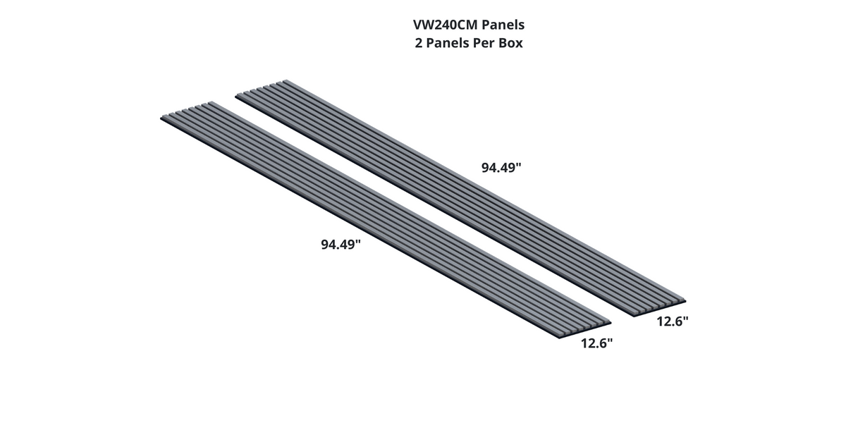 Boreal Slat Acoustic Slat Panels - Grey Oak