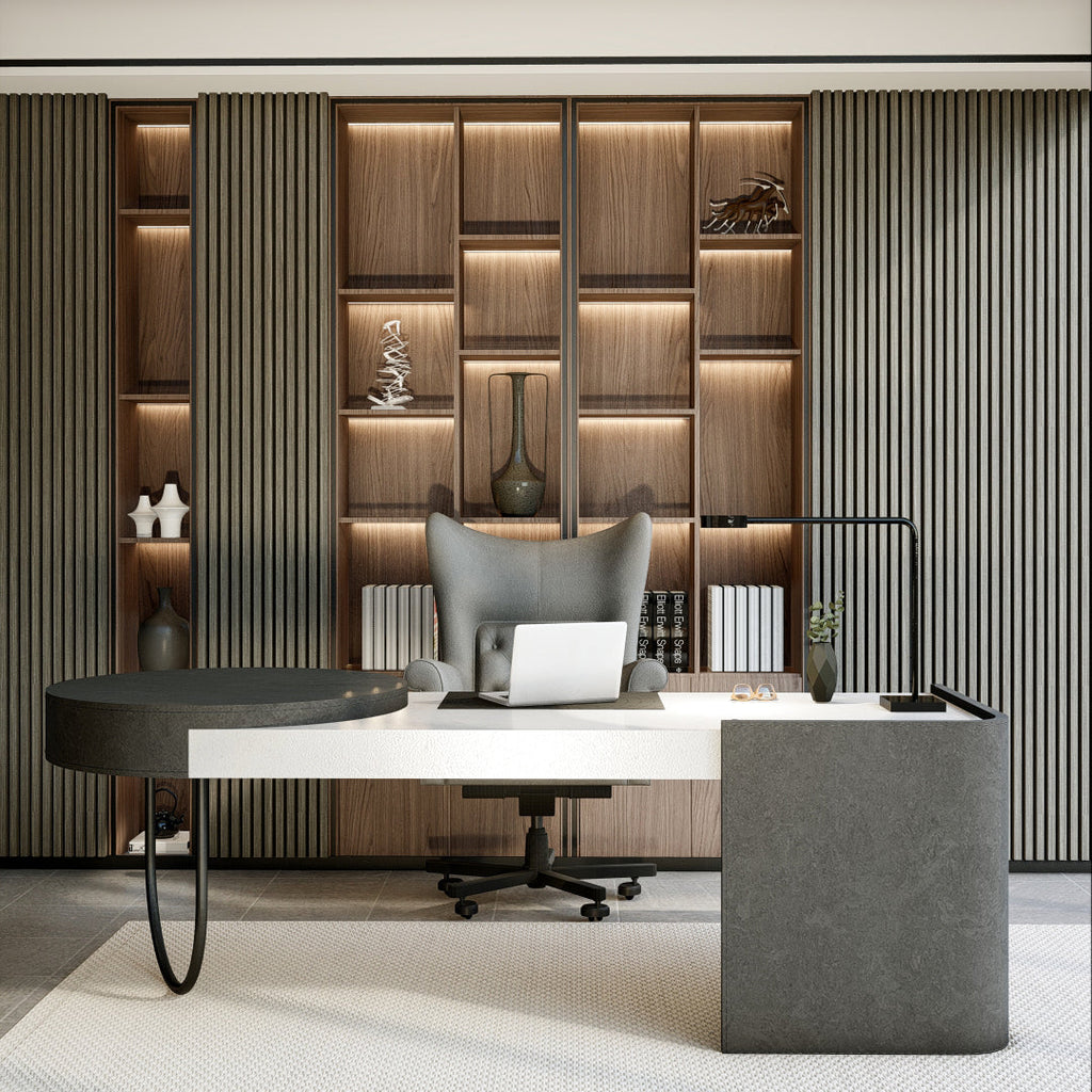 Boreal Slat Acoustic Slat Panels - Grey Oak