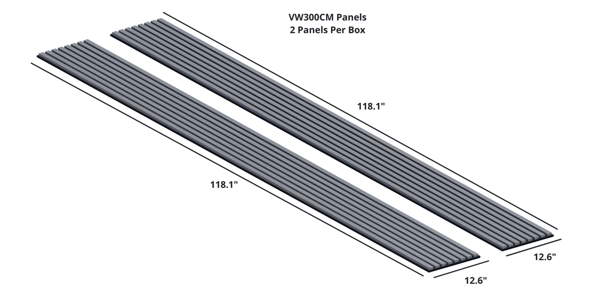 Boreal Slat Acoustic Slat Panels - Grey Oak