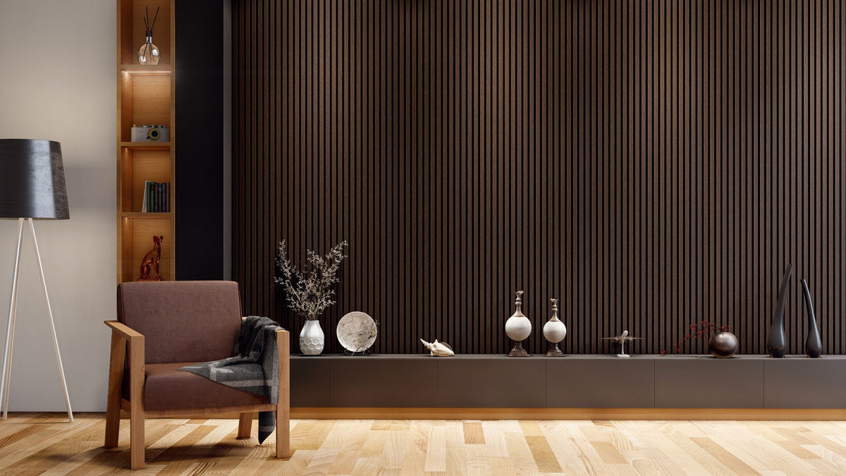 Boreal Slat Acoustic Slat Panels - Black Walnut