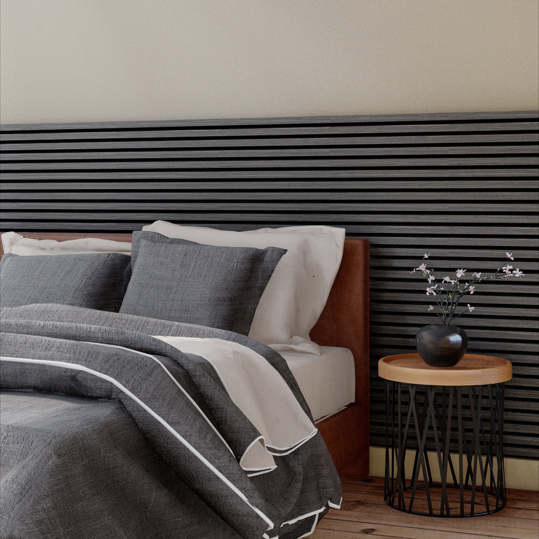 Boreal Slat Acoustic Slat Panels - Grey Oak