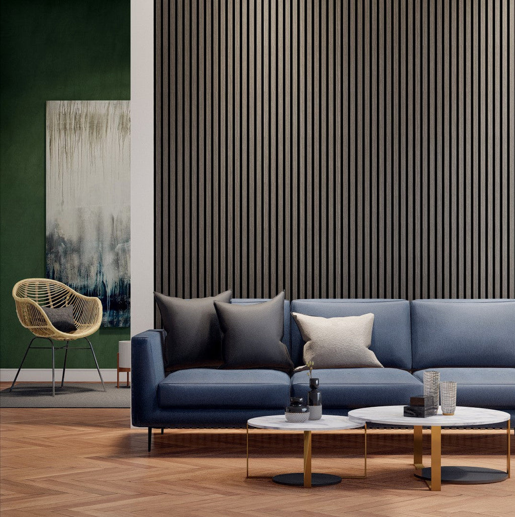 Boreal Slat Acoustic Slat Panels - Grey Oak