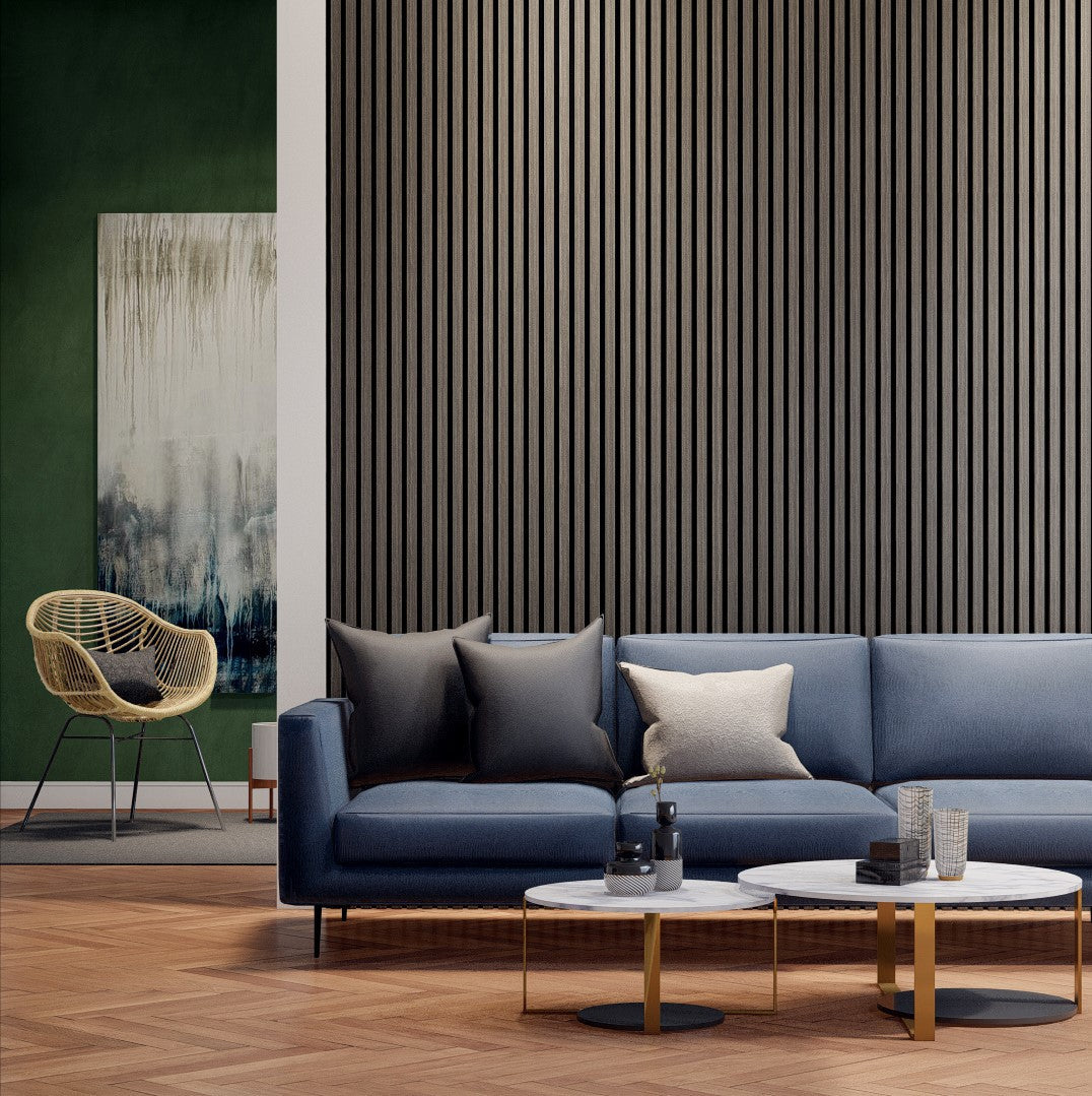 Boreal Slat Acoustic Slat Panels - Grey Oak