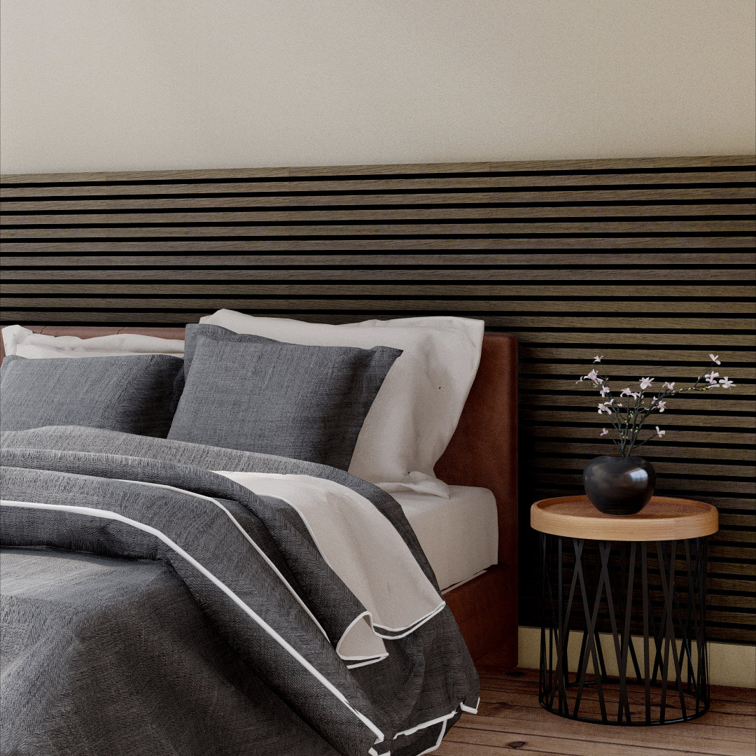 Boreal Slat Acoustic Slat Panels - Smoked Oak